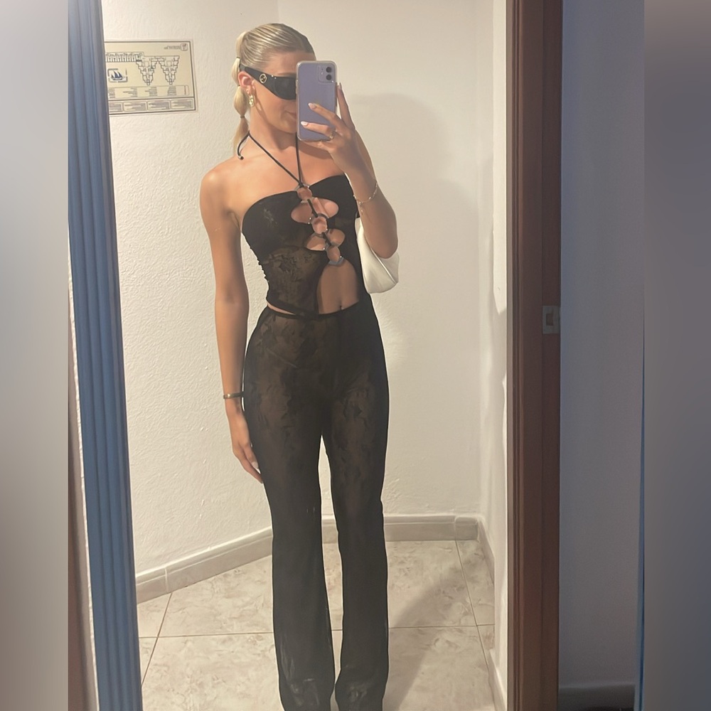 Black Sheer Festival Pants (EMPHASIS ON SHEER)